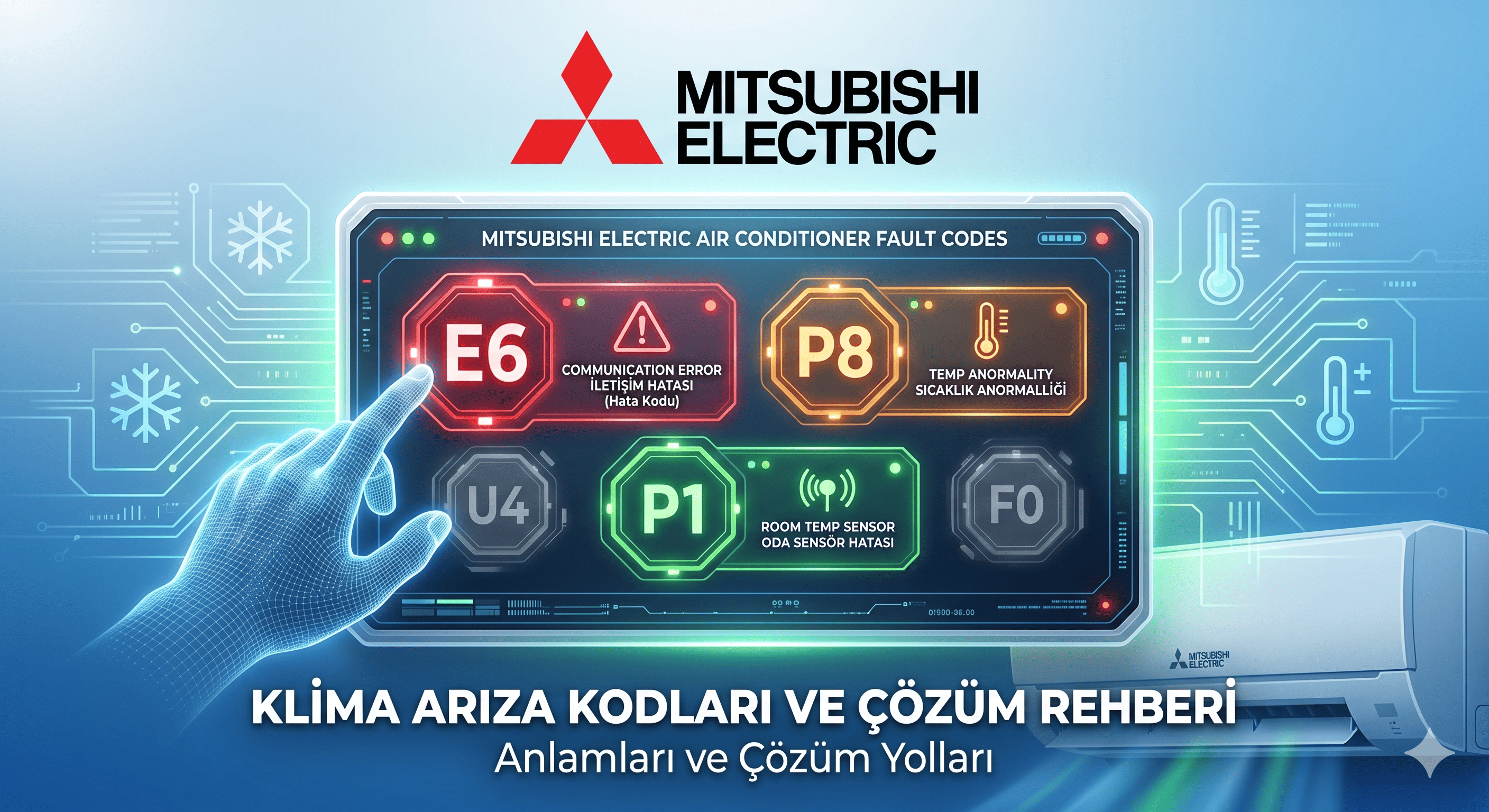 Mitsubishi Klima arıza kodları anlamları