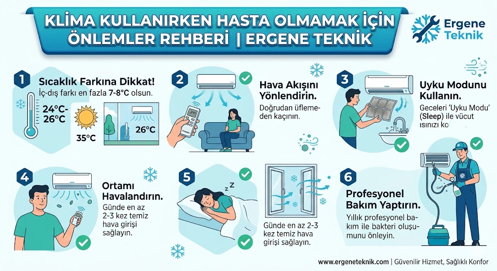 Klima Kullanırken Hasta Olmamak İçin Nelere Dikkat Edilmeli?