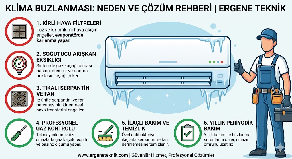 Klima Neden Buzlanma Yapar? İç Ünite Karlanma Sorunu ve Çözümü